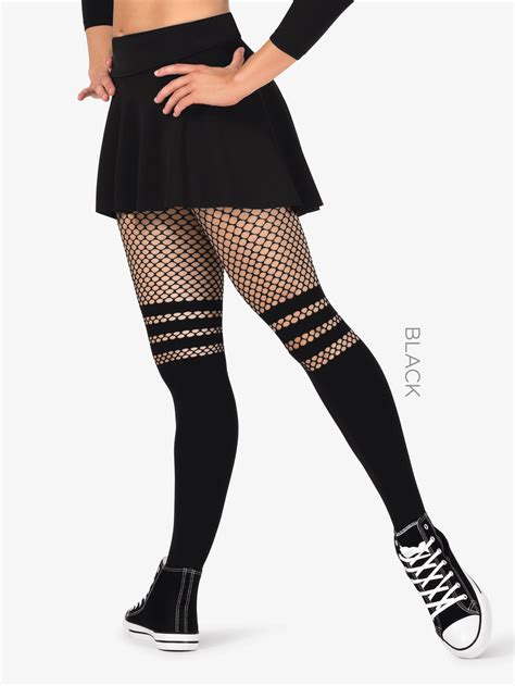 costume with fishnets|thigh high fishnet socks outfit.